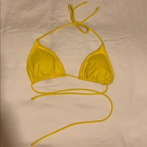 Bright yellow bikini top